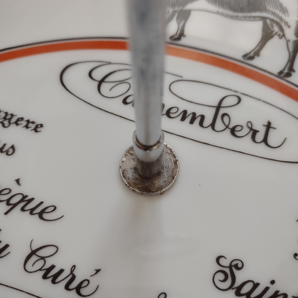 D'Auteuil Porcelaine Paris France Round Serving Plate With Handle Vintage - Picture 8 of 11